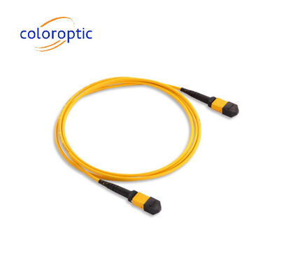 MTP / MPO câble à fibre optique jaune pour les applications 40G / 100G