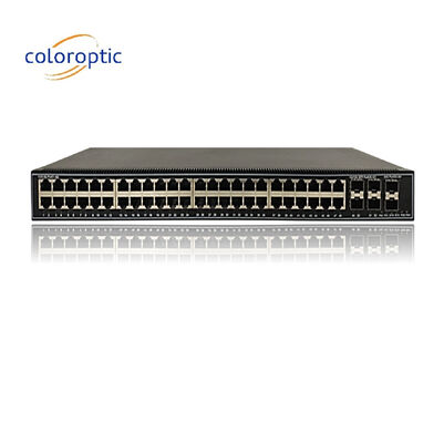 48 ports Gigabit Poe Commutateur QoS 10/100/1000M POE, 6*10GE Ports SFP+