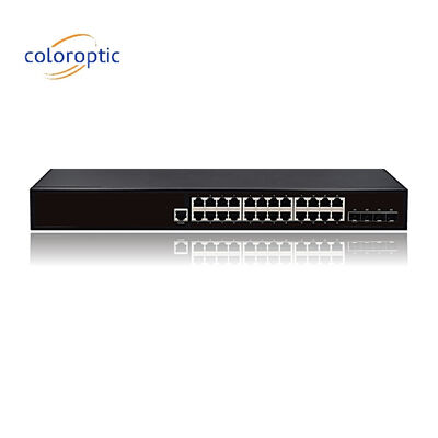 Couche 2 Commutateur Ethernet POE intelligent avec 24 ports 10/100/1000M Ports SFP 4GE